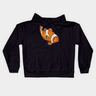 clownfish on blue anemone Kids Hoodie